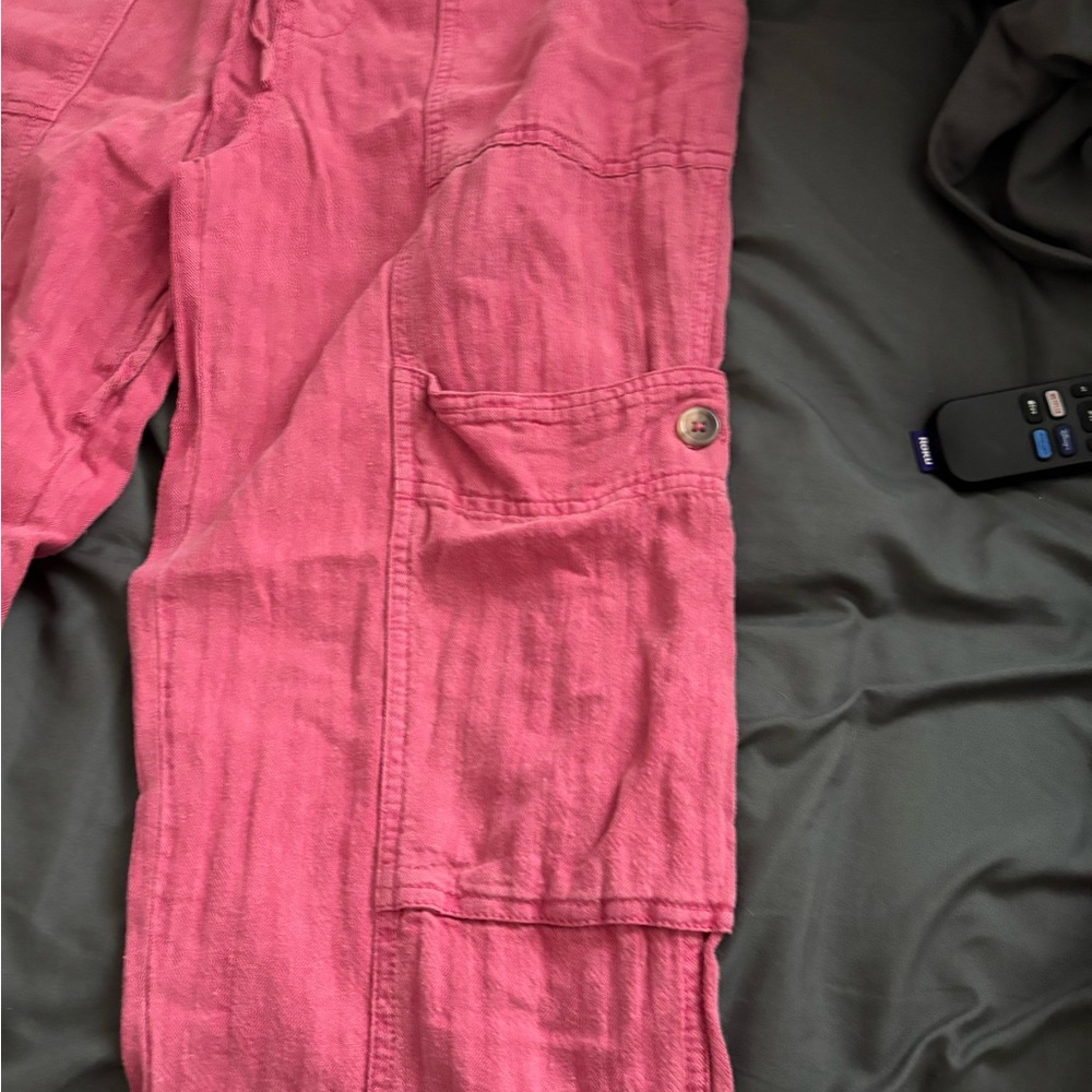 Free People Pink Cargo Pants